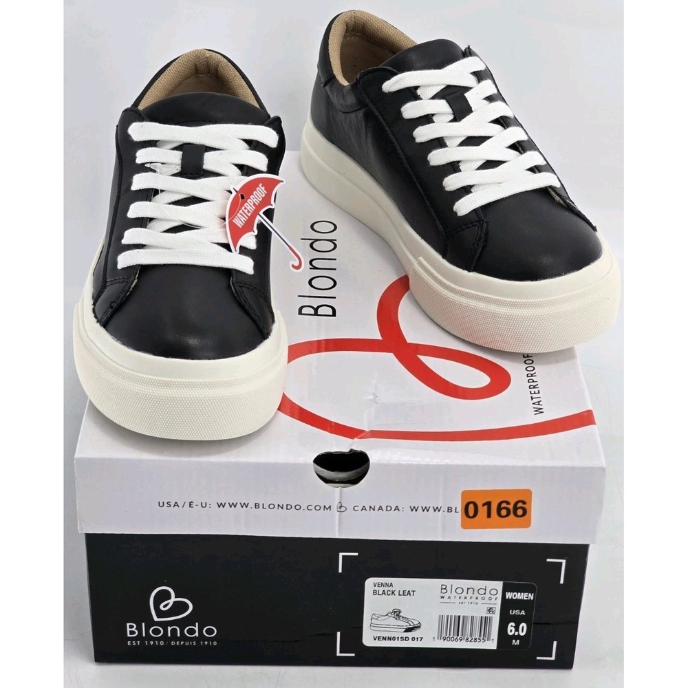 Blondo Women's Venna Sneaker S908 Black Leat - Size 6 NIB